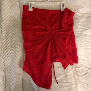 Silence + Noise Asymmetrical Red Top